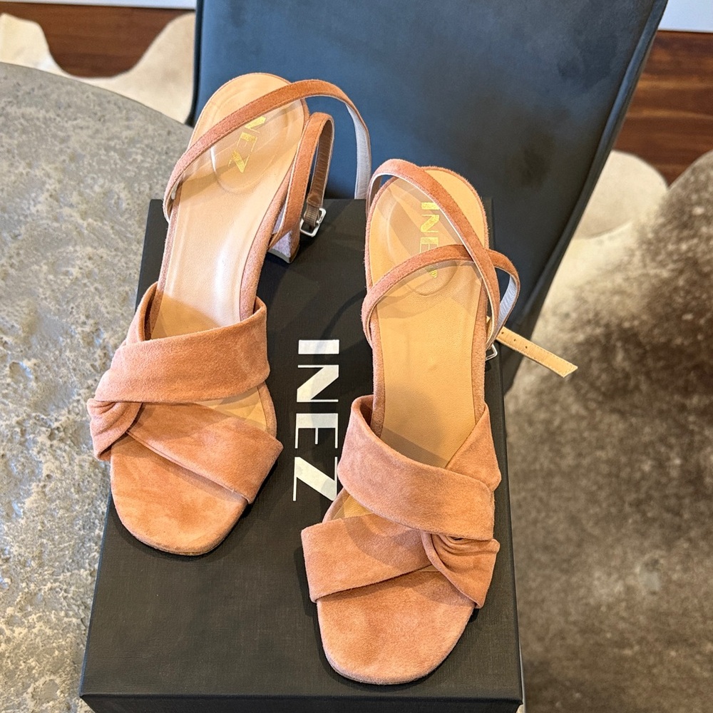 Inez Isabel heels worn once 8.5 clay pink - Picture 2 of 12